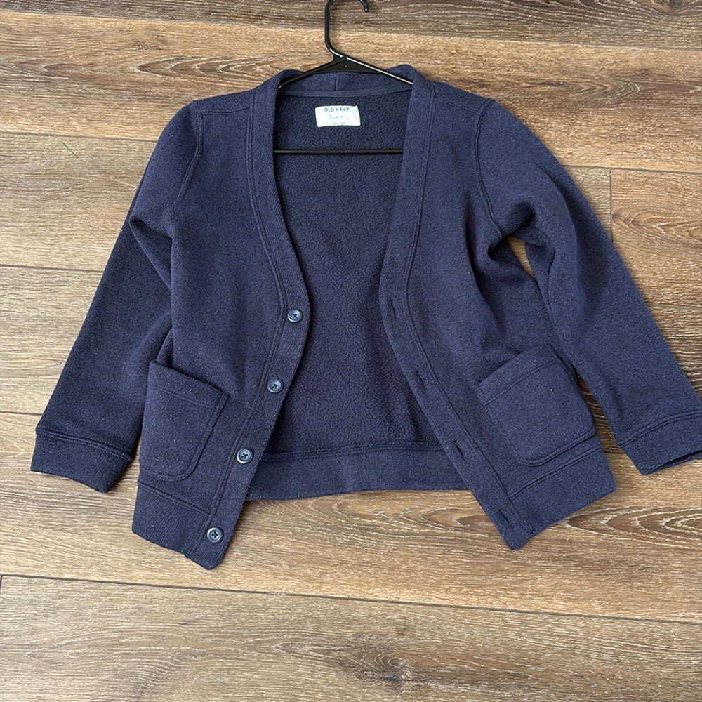 Navy Button Down Sweater
